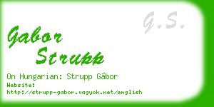 gabor strupp business card